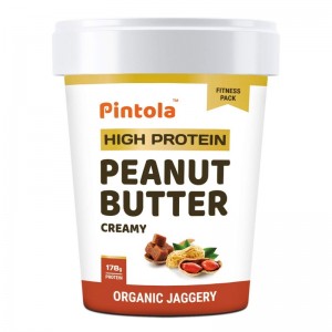 Pintola HIGH Protein Peanut Butter (ORGANIC JAGGERY Creamy) 510gms